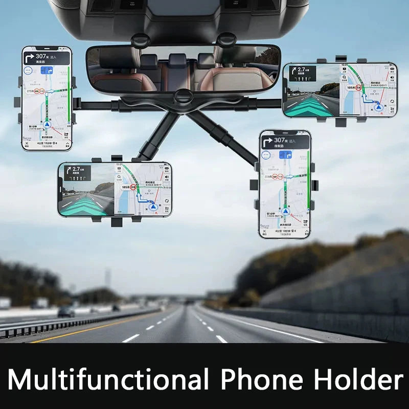 360° Rearview Mirror Phone Holder