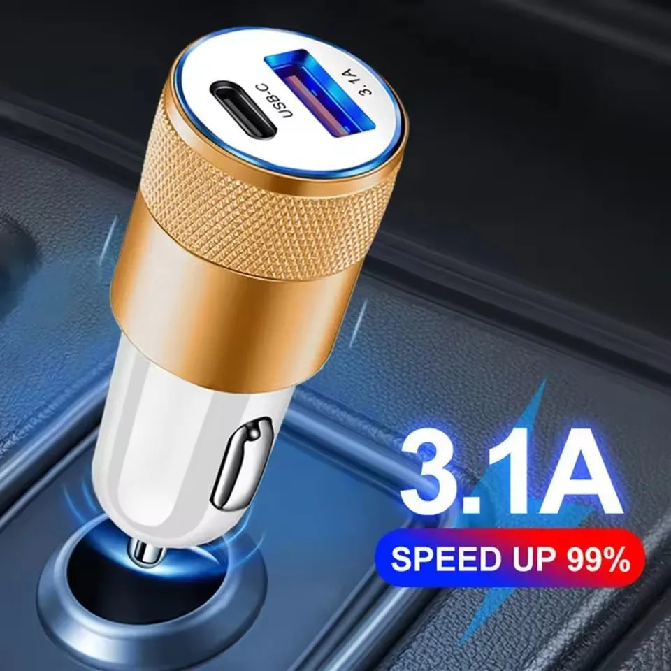 LED Dual USB Car Charger